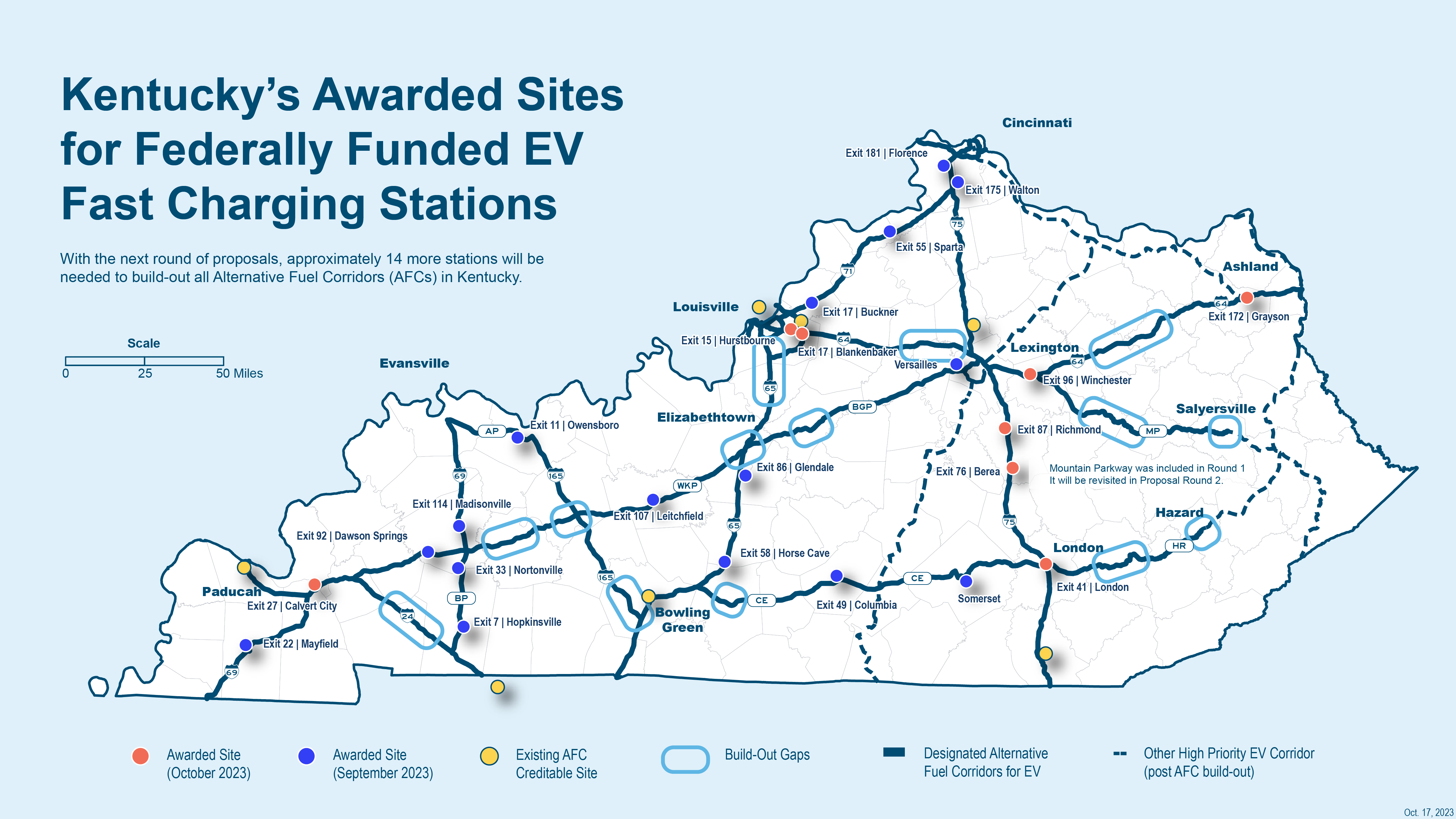 EV Fast Charging Station Map - Awarded Sites